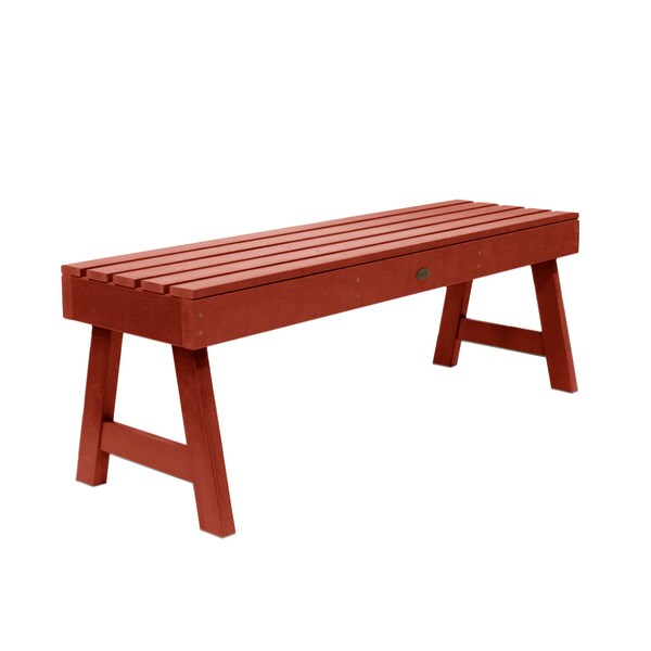 Highwood Usa 4ft Weatherly Picnic Bench Outdoor Furniture for Patio, Backyard, Garden AD-BENN4-RED - main